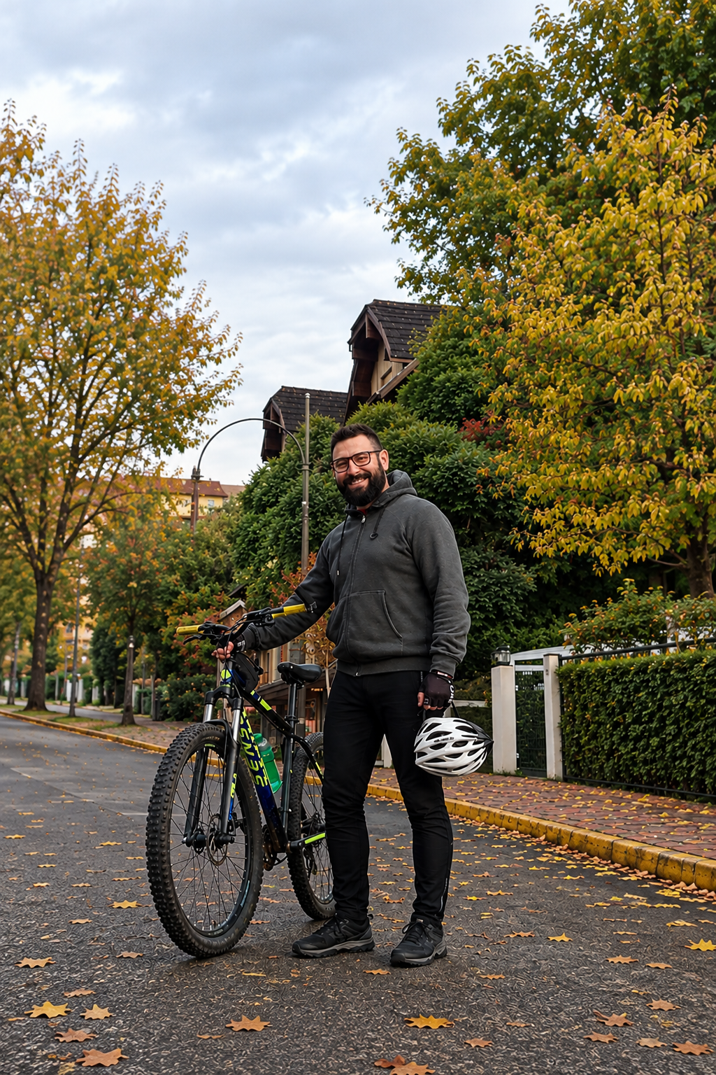 Sensei Lasie em passeio de bicicleta